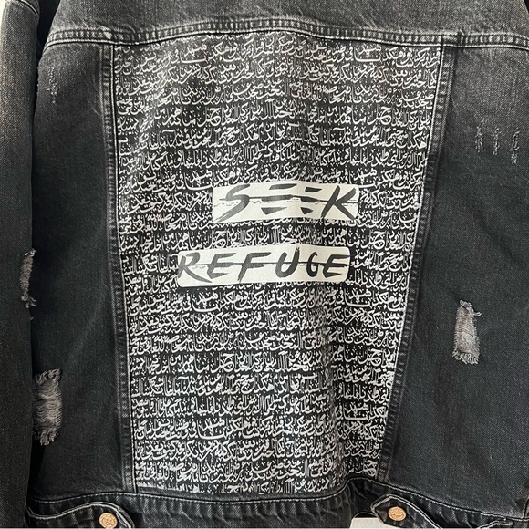 NWOT Seek Refuge Oversized Black Denim Jacket - Picture 6 of 9